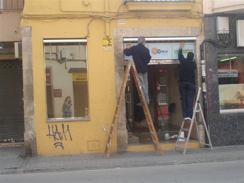 colocando el vinilo