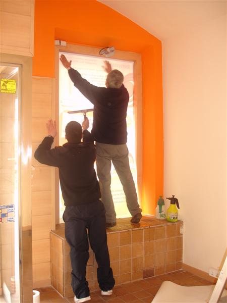 instalando el vinilo