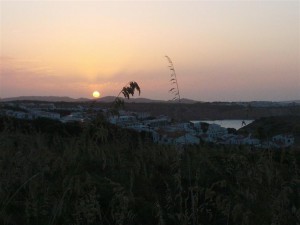 Cayendo el sol después de Arenal d'en Castell